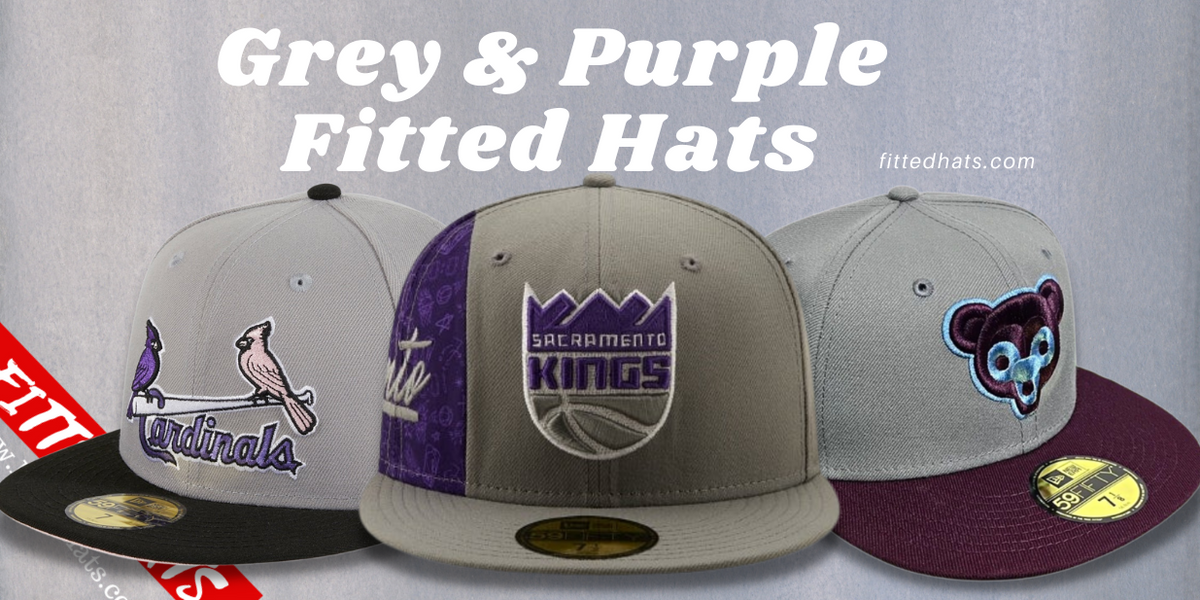 Purple Undervisor Fitted Hats, Purple Bottom Fitteds