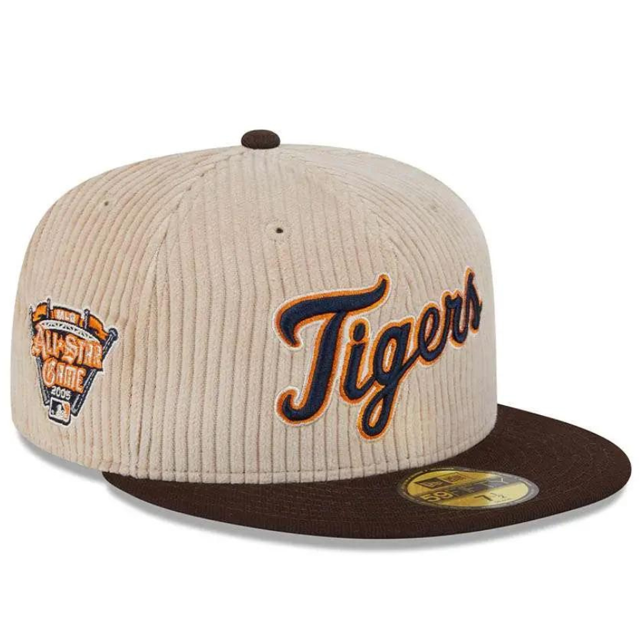 New Era Detroit Tigers 2005 All-Star Game Fall Cord Khaki 59FIFTY Fitted Hat