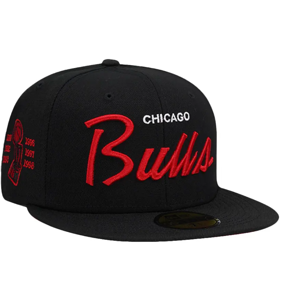 New Era Chicago Bulls Black/Red Champions 59FIFTY Fitted Hat