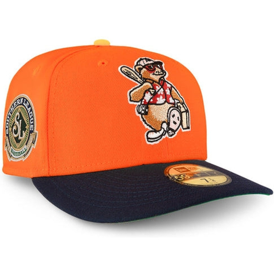 New Era Asheville Tourists Orange & Navy Blue 59FIFTY Fitted Hat