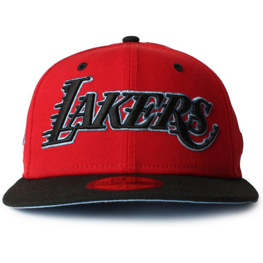 New Era Los Angeles Lakers Red/Black Light Blue UV 59FIFTY Fitted Hat