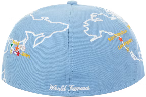 New Era x Supreme Worldwide Box Logo Light Blue 2023 59FIFTY Fitted Hat