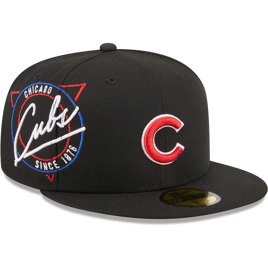 New Era Chicago Cubs Black Neon Emblem 2023 59FIFTY Fitted Hat