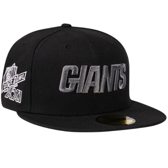 New Era New York Giants Super Bowl XXI Steel Black Edition 59FIFTY Fitted Hat