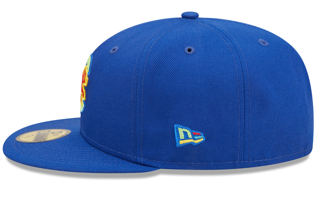 New Era Thermal Scan Fitted Hats w/ Nike Little Posite One Multi-Color Game Royal (GS)