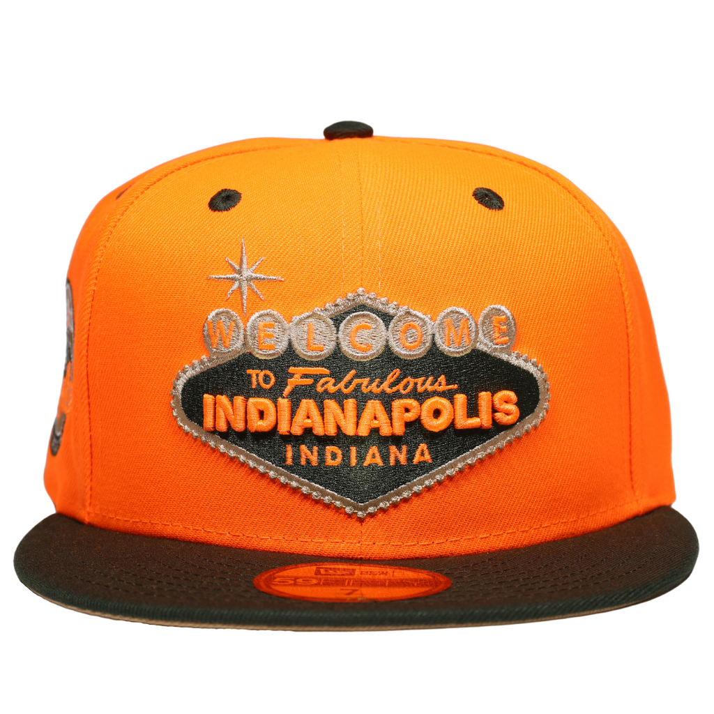 New Era Welcome to Indianapolis Indy Hangtime City Orange/Black  59FIFTY Fitted Hat