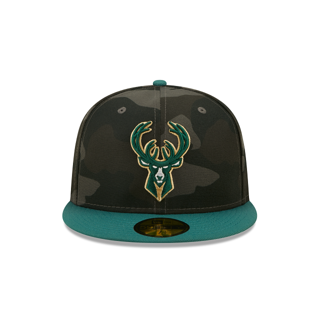 New Era Milwaukee Bucks Lifestyle Camo 59FIFTY Fitted Hat