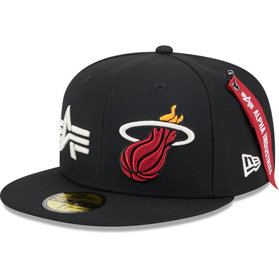 New Era Alpha Industries X Miami Heat Dual Logo 59FIFTY Fitted Hat