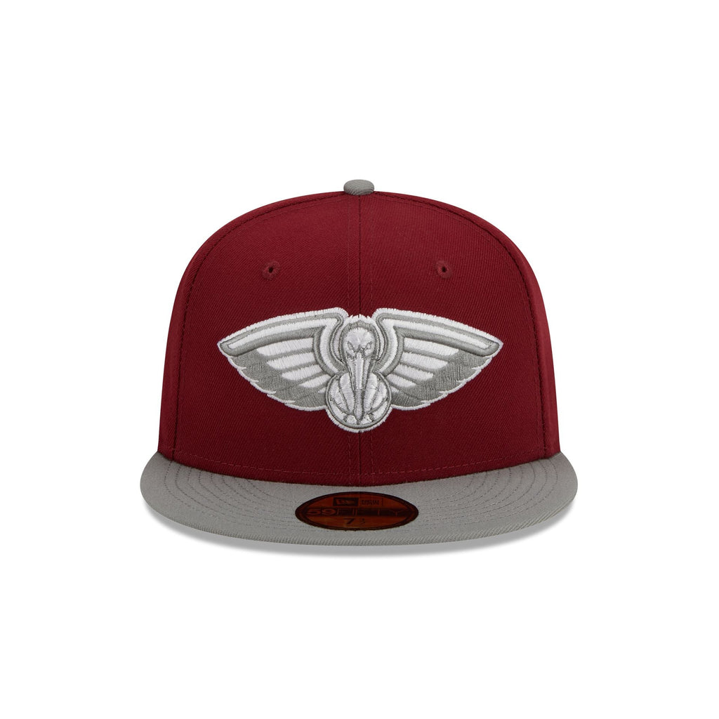 New Era New Orleans Pelicans Colorpack Burgundy/Grey 2023 59FIFTY Fitted Hat