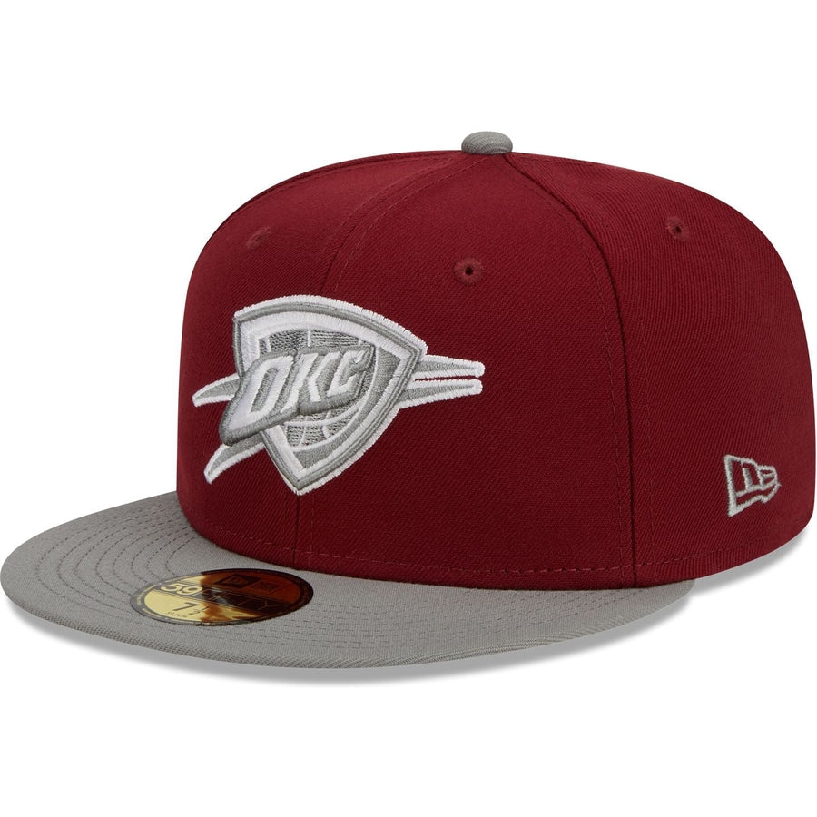 New Era Oklahoma City Thunder Colorpack Burgundy/Grey 2023 59FIFTY Fitted Hat