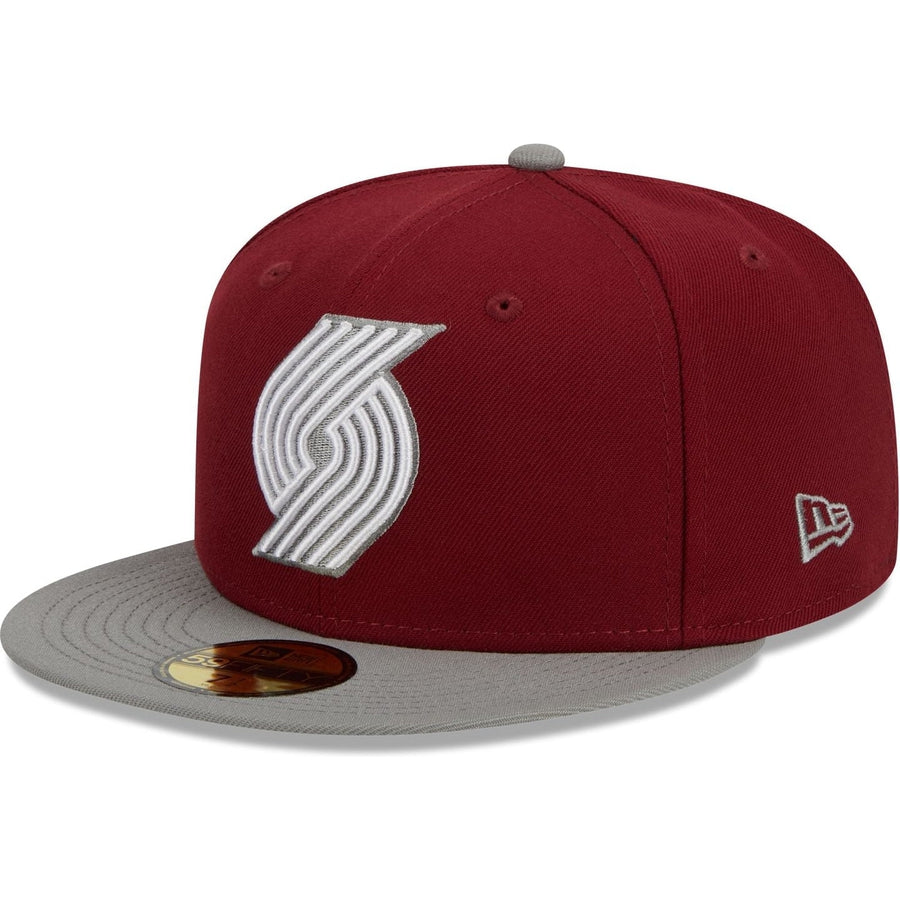 New Era Portland Trail Blazers Colorpack Burgundy/Grey 2023 59FIFTY Fitted Hat