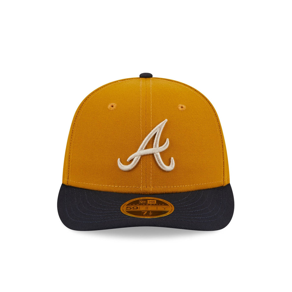 New Era Atlanta Braves Vintage Gold Low Profile 2023 59FIFTY Fitted Hat