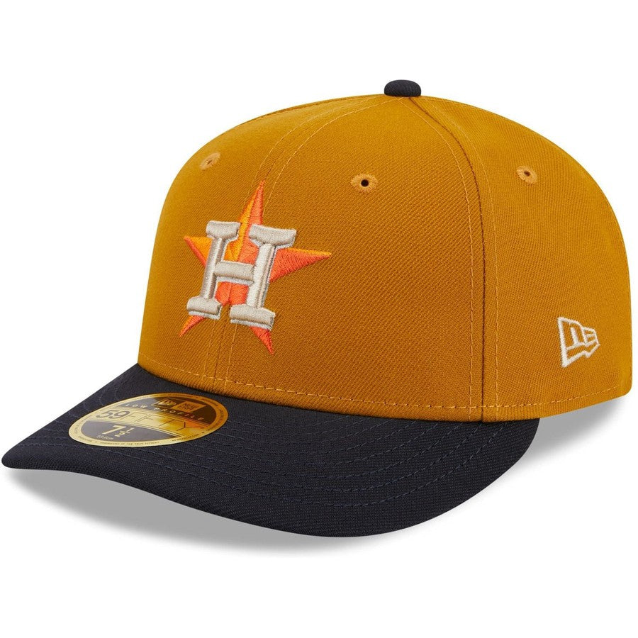 New Era Houston Astros Vintage Gold Low Profile 2023 59FIFTY Fitted Hat