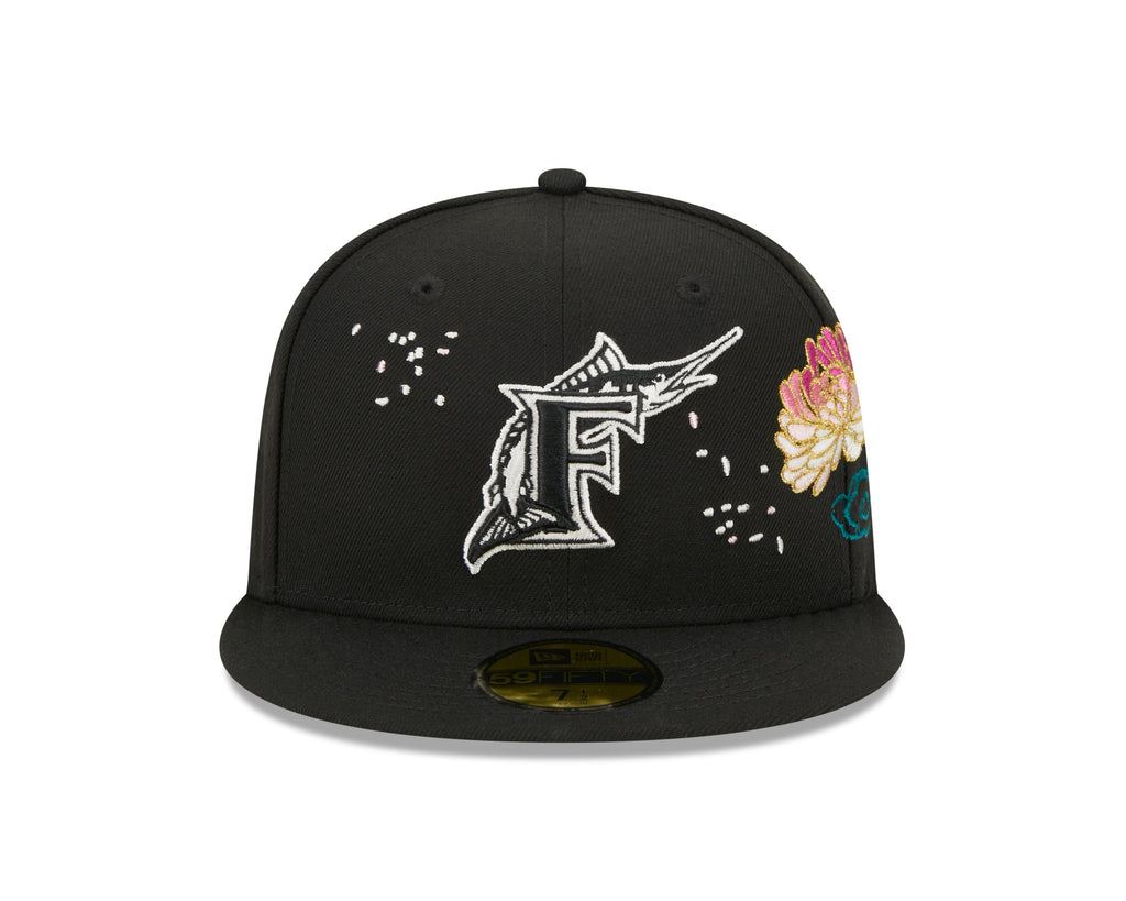 New Era Florida Marlins Black Cherry Blossom 2023 59FIFTY Fitted Hat