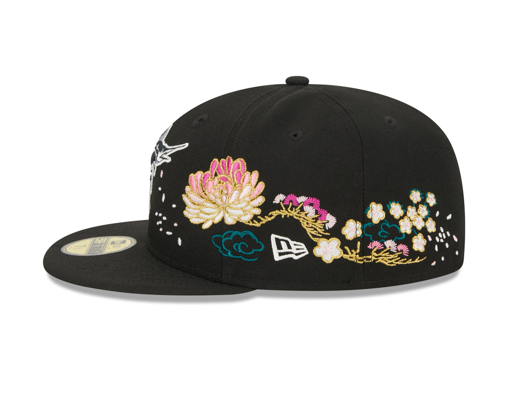 New Era Florida Marlins Black Cherry Blossom 2023 59FIFTY Fitted Hat