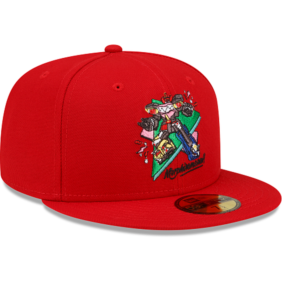 New Era Red Retro Megazord Power Rangers 2022 59FIFTY Fitted Hat
