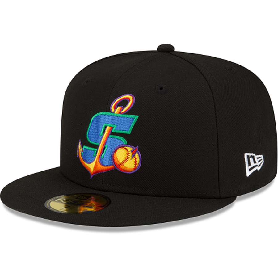 New Era Stockton Ports Pitch Black 2022 59FIFTY Fitted Hat