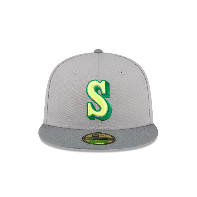 New Era Storm Gray Fitted Hats w/ Nike Kyrie 5 Wolf Grey Lime Blast (PS)