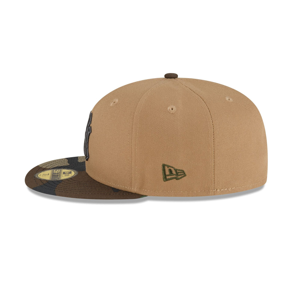 New Era Just Caps Camo Khaki New York Yankees 2023 59FIFTY Fitted Hat