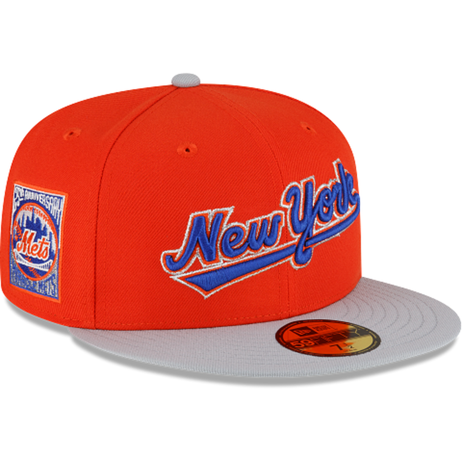 New Era Just Caps Gray Visor New York Mets 2023 59FIFTY Fitted Hat