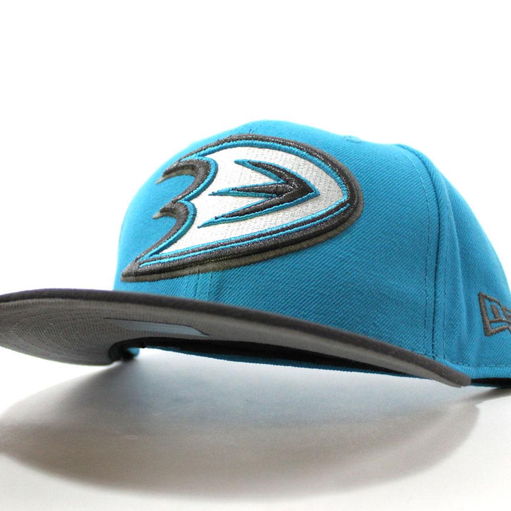New Era Anaheim Ducks 59Fifty Fitted Hat (Blue Jewel Storm Gray Under Brim)