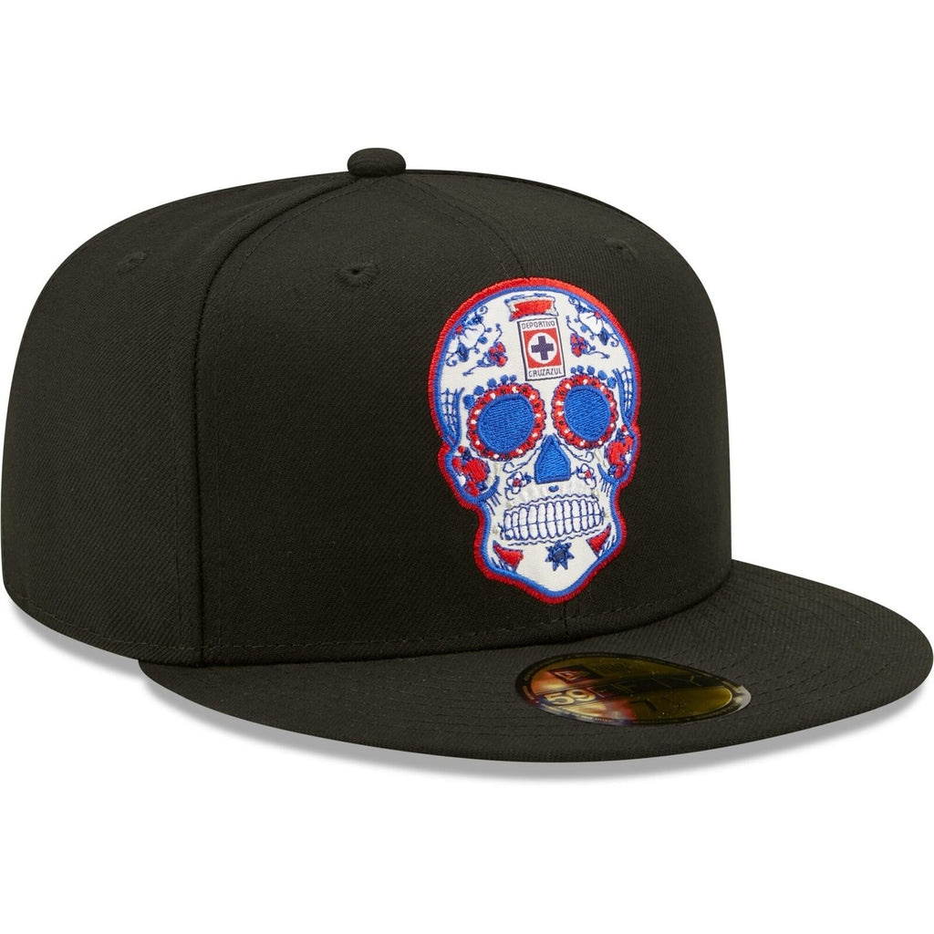 New Era Black Cruz Azul 59FIFTY Sugar Skull Fitted Hat