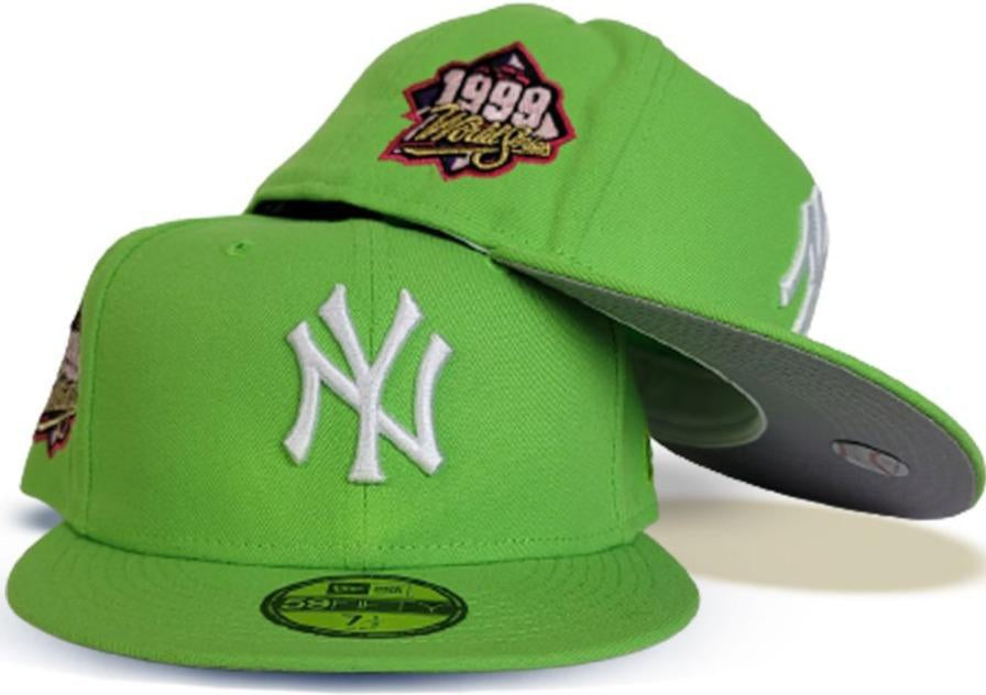 New Era New York Yankees Lime Green 1999 World Series Grey Bottom 59FI