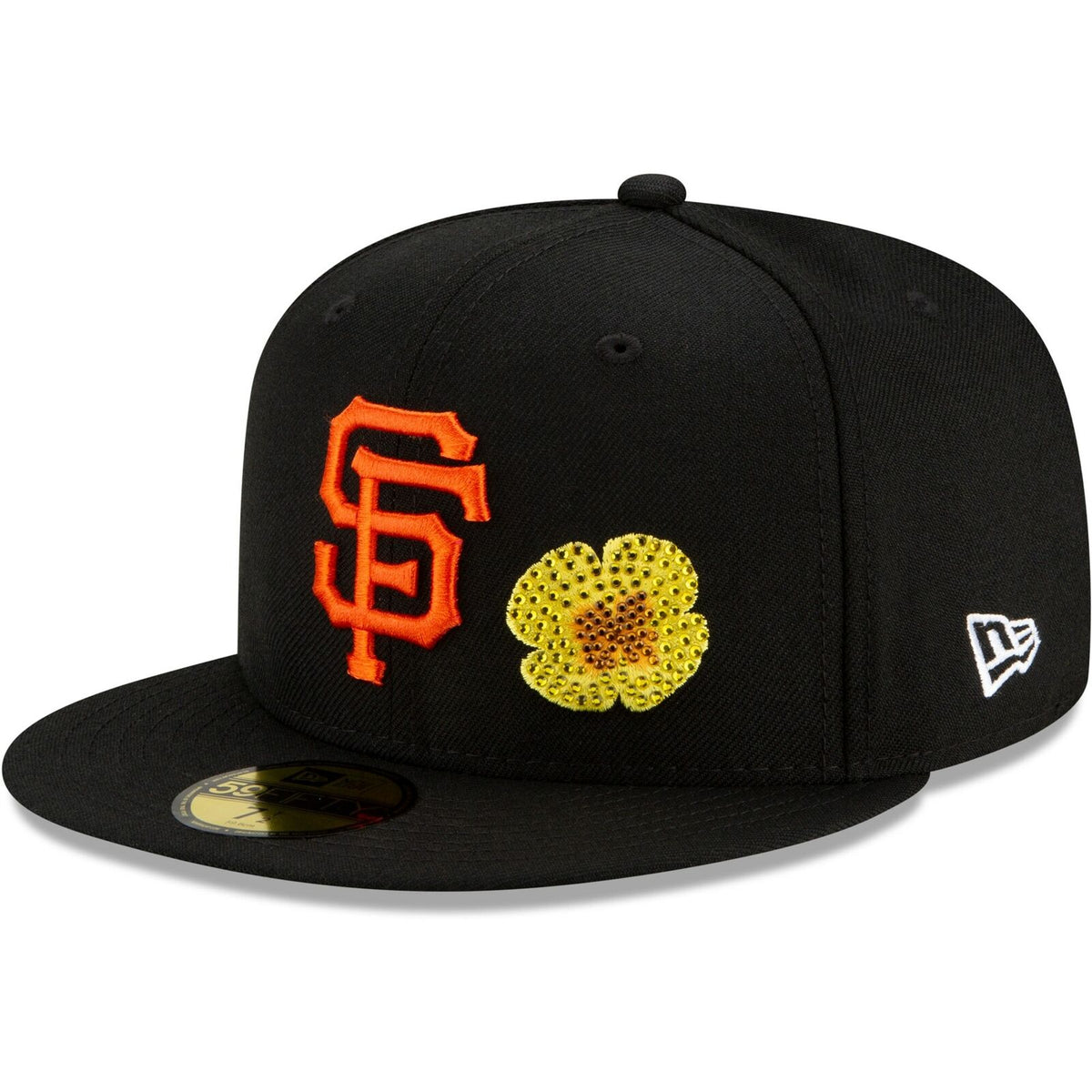 San Francisco Giants WOMENS Swarovski Bling New Era Adjustable Cap Hat NEW GLITTER SF ADJUSTABLE HAT - WOMENS – Minor League Baseball  main image 2
