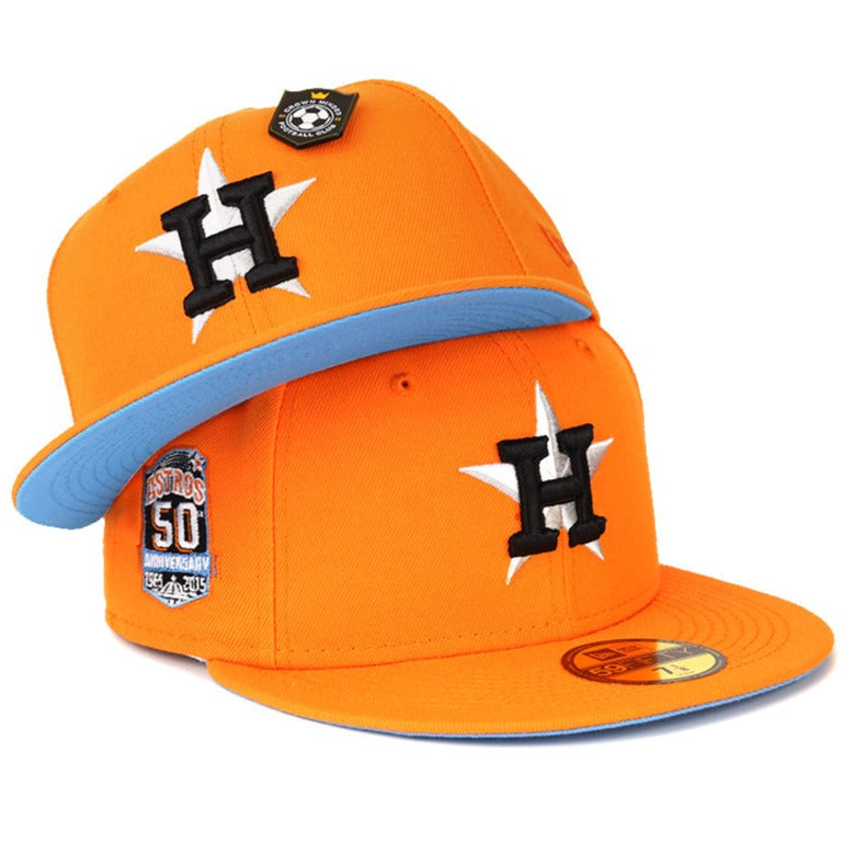 New Era CrownMinded X Hallucinathan Houston Astros 'Golden Goal' 50th Anniversary 59FIFTY Fitted Hat