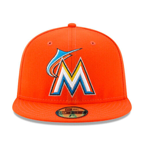 New Era Miami Marlins Orange 59FIFTY Fitted Hat (For Kids)