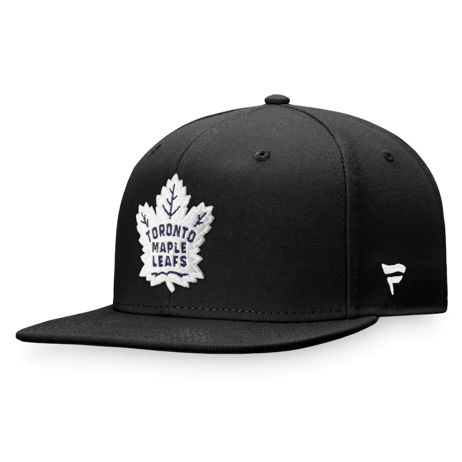 Fanatics Branded Black Toronto Maple Leafs Core Primary Logo Fitted Hat