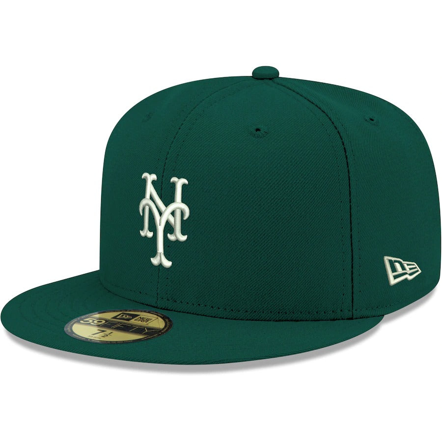 New Era New York Mets Dark Green Logo 59FIFTY Fitted Hat