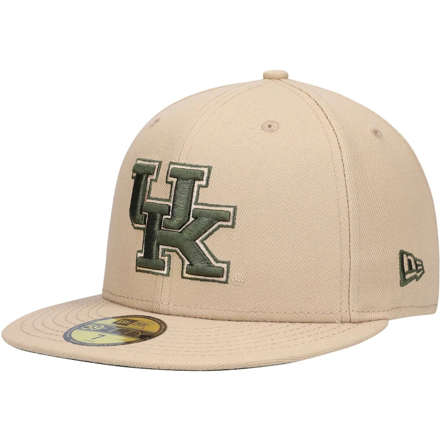 New Era Tan Kentucky Wildcats Camel & Rifle 59FIFTY Fitted Hat