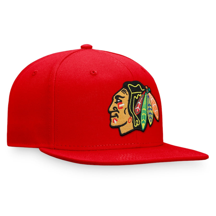 Fanatics Branded Red Chicago Blackhawks Core Primary Logo Fitted Hat
