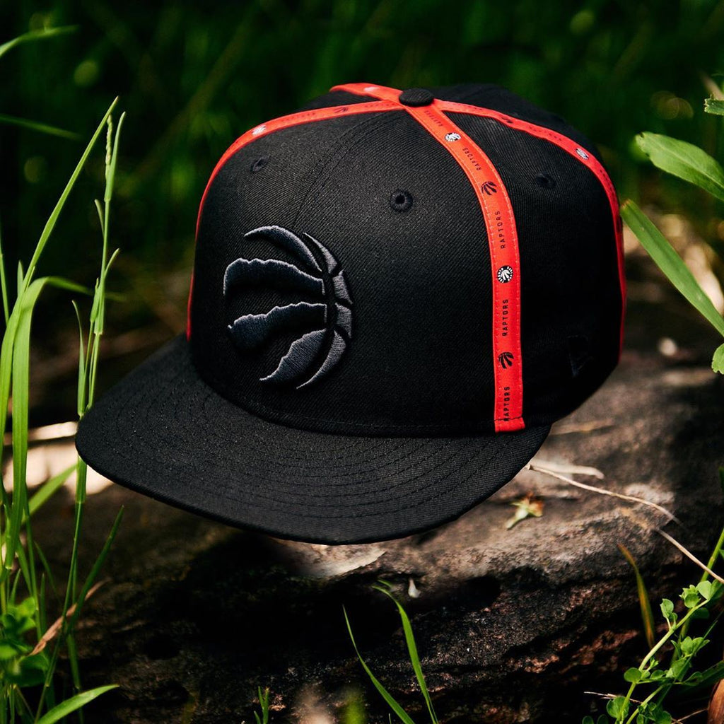 New Era Black w/ Red Stripe Raptors Hat