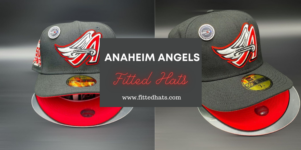Anaheim Angels Black / Red 50th Anniversary Fitted Cap