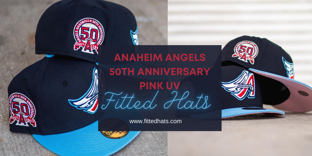Anaheim Angels 50th Anniversary Pink Undervisor Fitted Hat