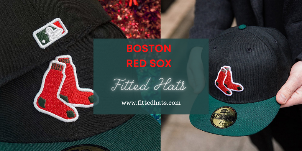 Black Red Forest Green Boston Red Sox Fitted Hat