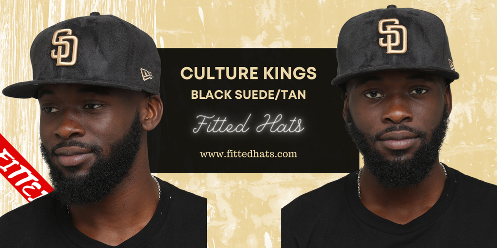 Black Suede Fitted Hats