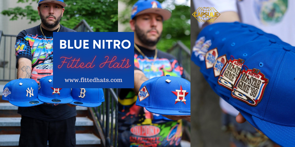 Blue Nitro Fitted Hats