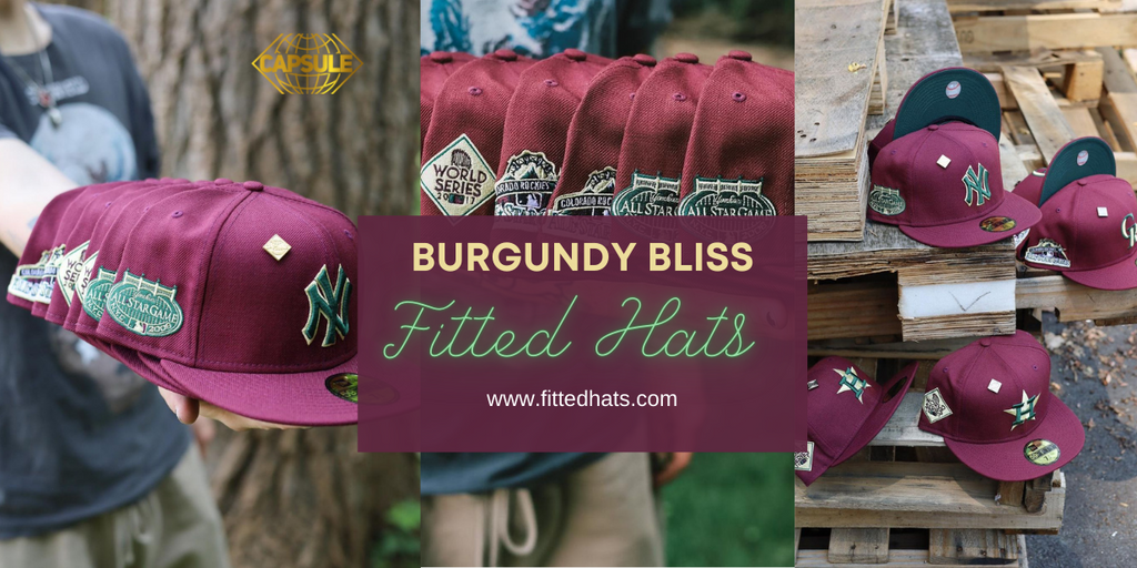 Burgundy Bliss Fitted Hats
