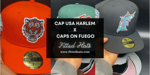Cap USA Harlem x Caps on Fuego Swarovski Fitted Hats Drop
