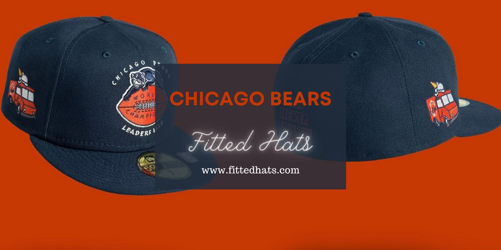 Leaders 1354 x Chicago Bears 1946 Navy/Orange Fitted Hat