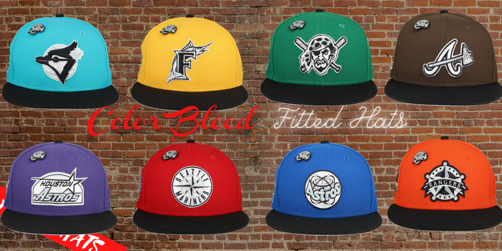 Color Bleed Fitted Hats