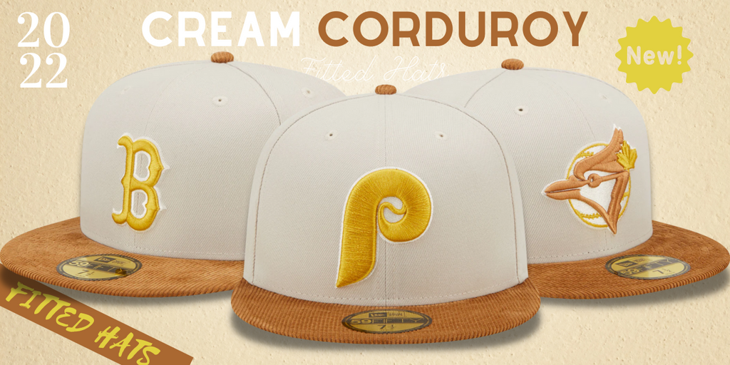 Cream + Corduroy Visor Fitted Hats (Oct. 9th 15th)