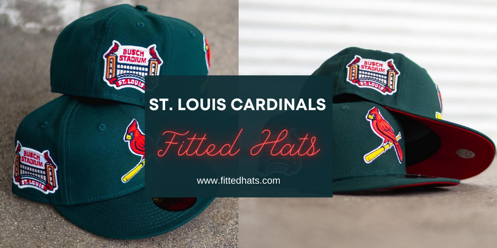 Forest Green & Red St. Louis Cardinals  Busch Stadium Patch Fitted Hat