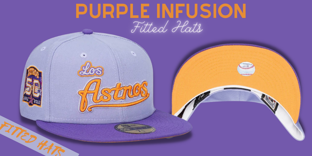 Houston Astros Purple Infusion Fitted Hat by Topperz Store