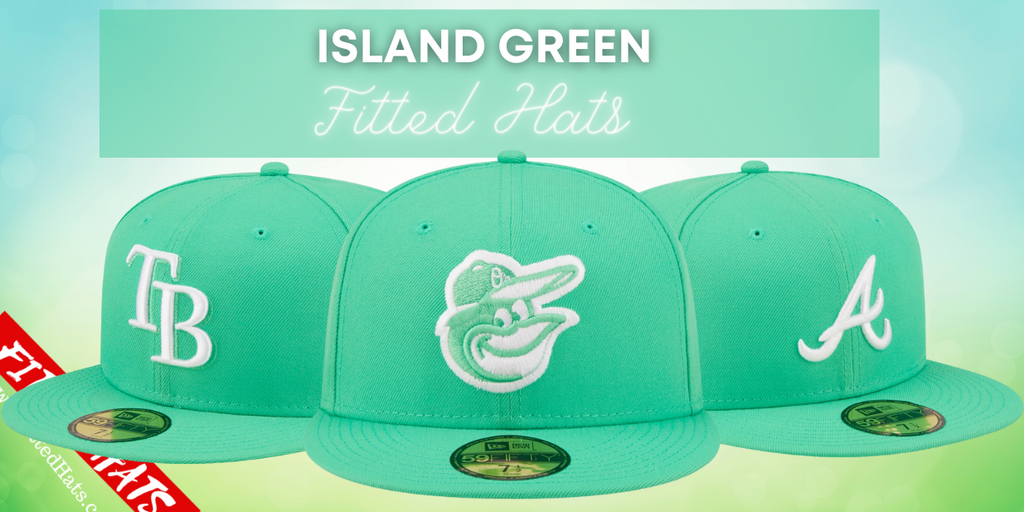 Island Green Fitted Hats
