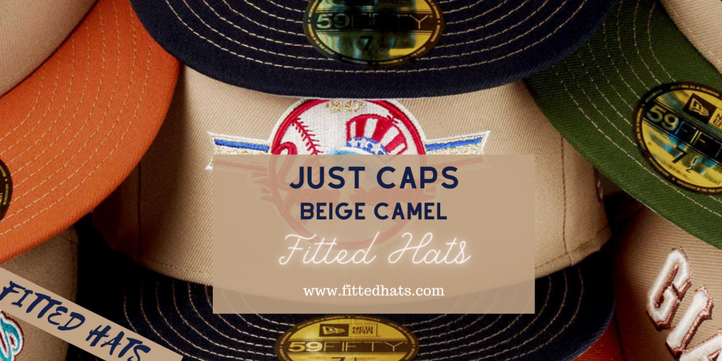 Just Caps Beige Camel Fitted Hats