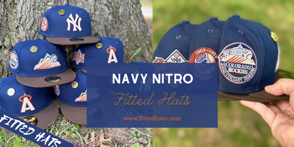 Navy Nitro Fitted Hats
